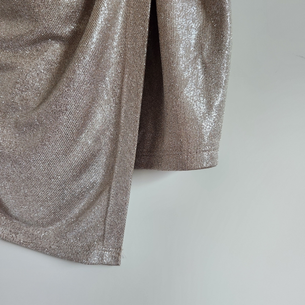 Lulu's Metallic Champagne Mini Dress - Picture 2 of 6